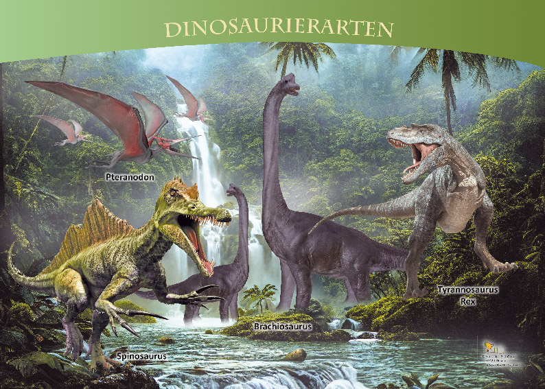 Dinosaurierarten 1 | Zoo- und Tierparktafeln | Lehrtafeln | Natur im