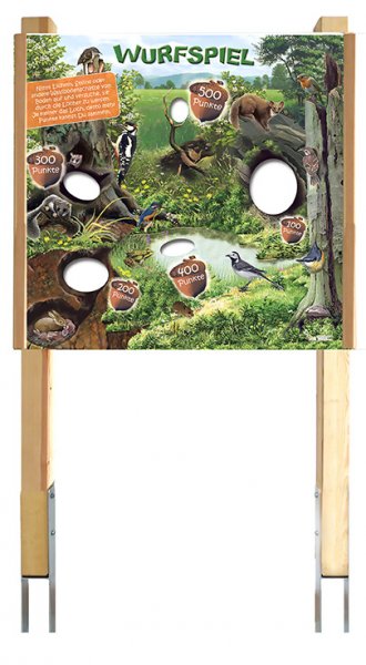Wurfspiel Wald mit Pfosten
