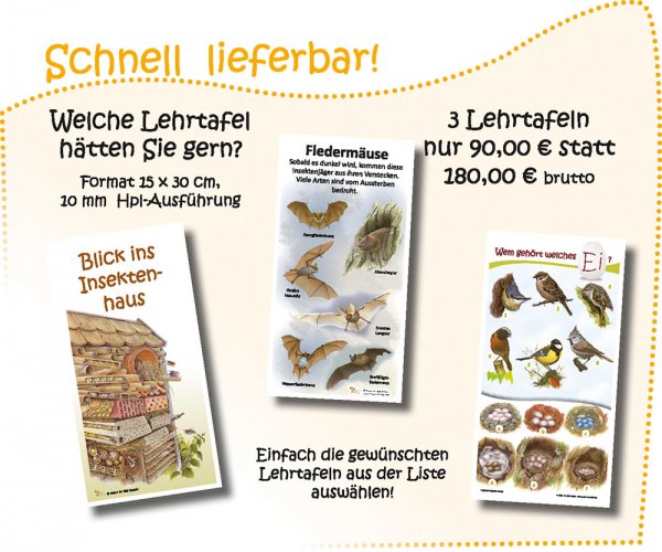 3er Paket 15 x 30 cm / 10 mm HPL