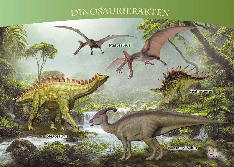 Dinosaurierarten 3 | Zoo- und Tierparktafeln | Lehrtafeln | Natur im
