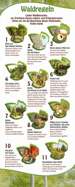 Waldregeln 50X125 cm