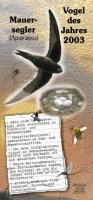 Mauersegler - Vogel des Jahres 2003