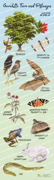 Gewählte Tiere und Pflanzen 2025, 21 x 70 cm